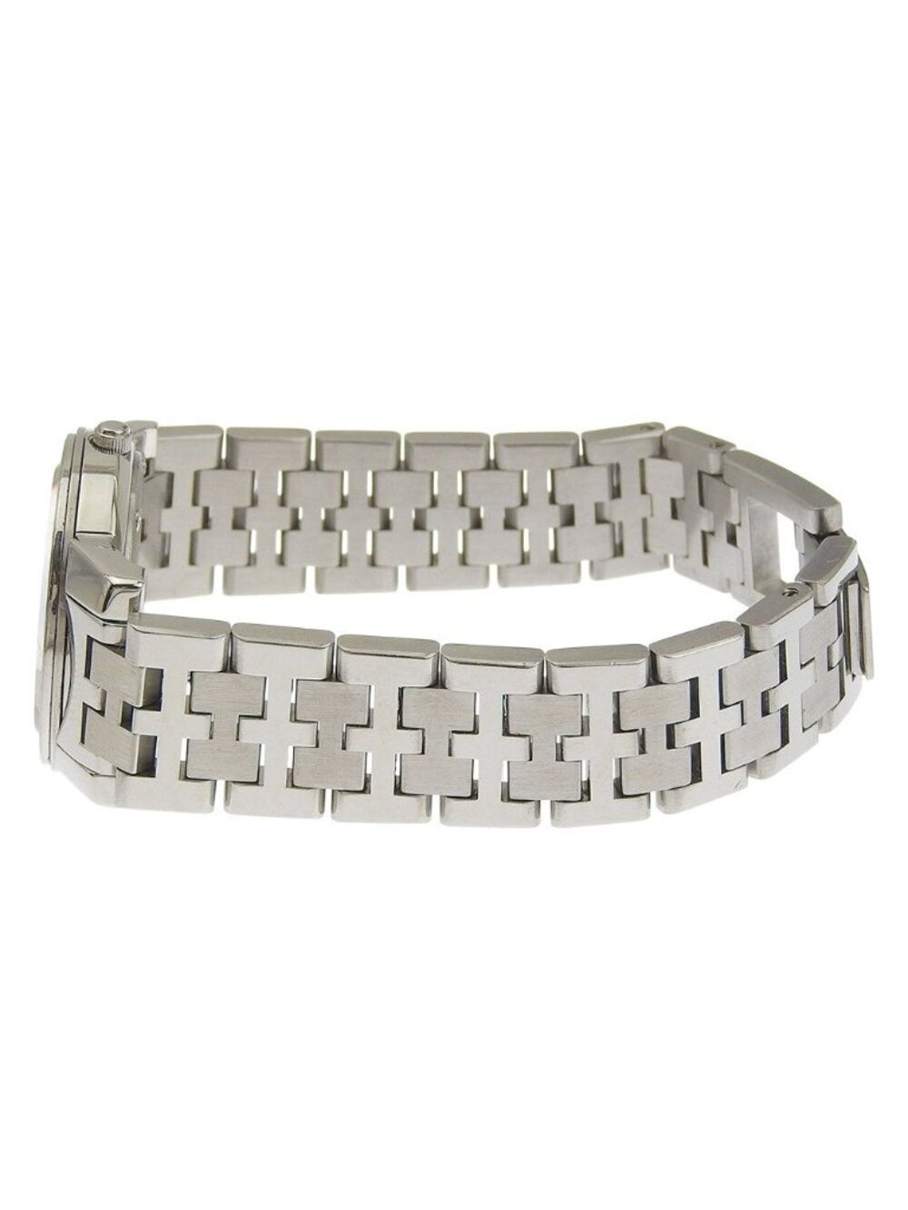 Hermes Carrick Stainless Steel Quartz Analog Display White Dial Watch - Picture 4 of 8